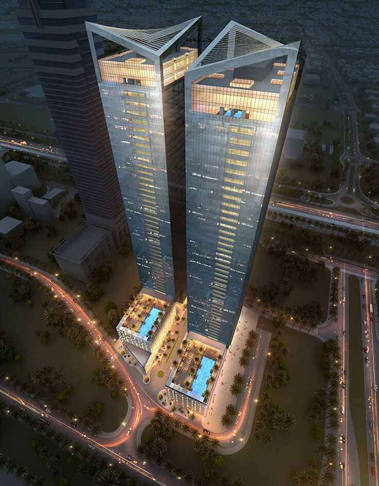 Tiara United Towers – Night View