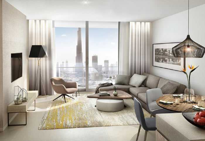 Vida Residences Dubai Mall – Living Room