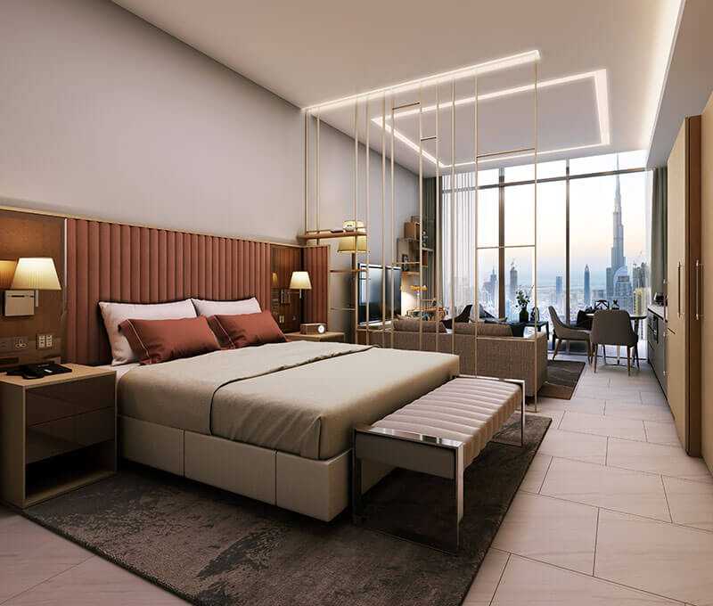 SLS Dubai – Bedroom